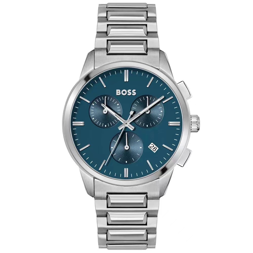 BOSS Blue Dial Watch - BOSS Ocean Edition Blue Dial - Silver Steel