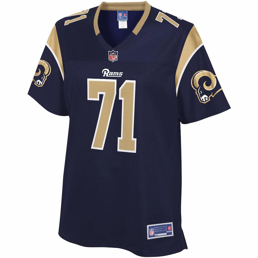 Bobby Evans Los Angeles Rams NFL Pro Line Women's Team Player Jersey - Navy