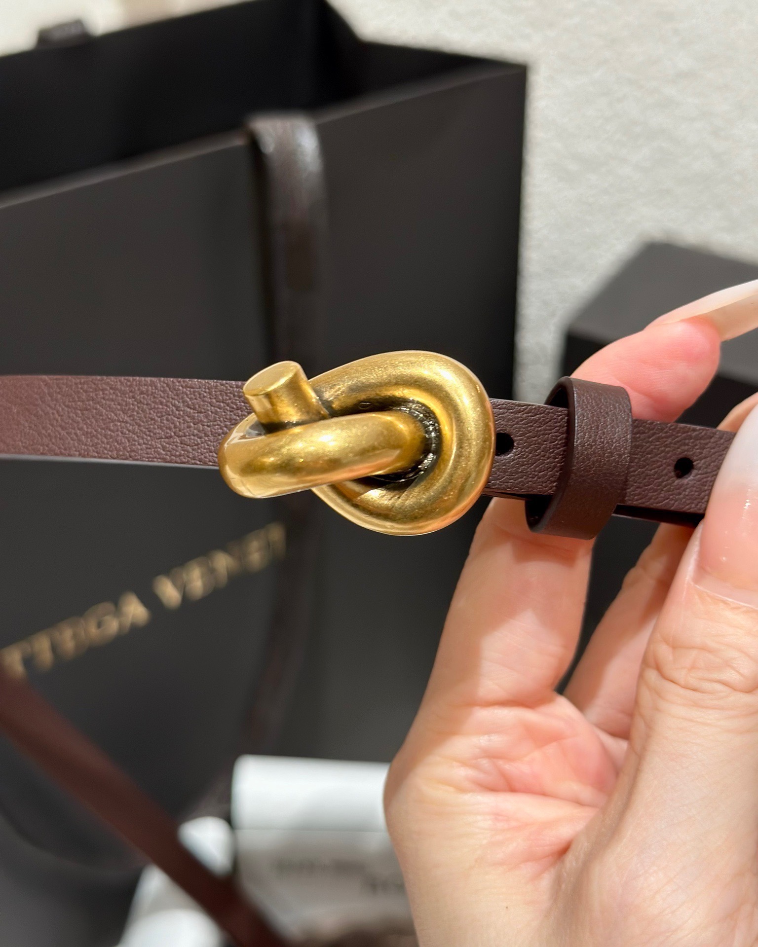 Bottega Veneta BV Belt Horseshoe Ellipse Vintage