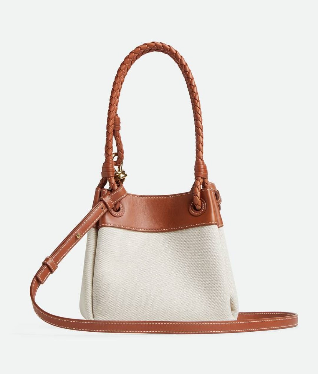 Bottega Veneta Small Andiamo Canvas & Leather Crossbody