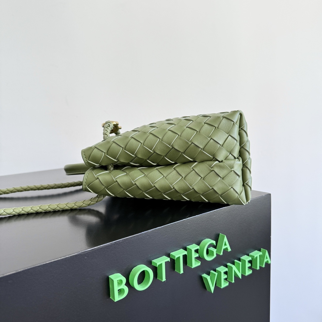 Bottega Veneta Small Sardine Bag in Space & Brass green