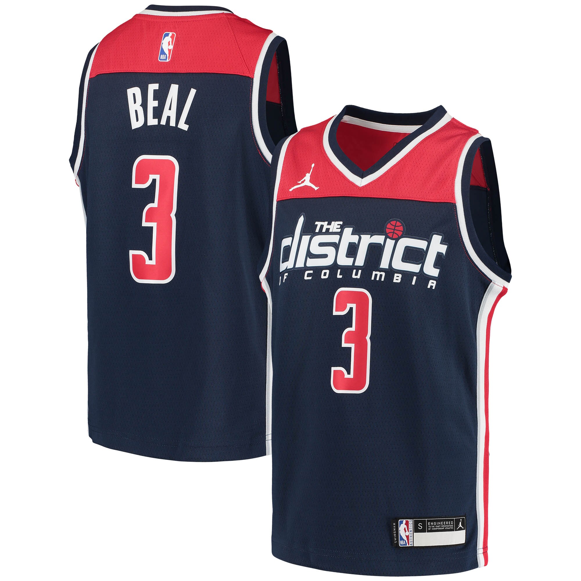 Bradley Beal Washington Wizards Jordan Brand Youth 2020/21 Swingman Player Jersey - Statement Edition - Navy