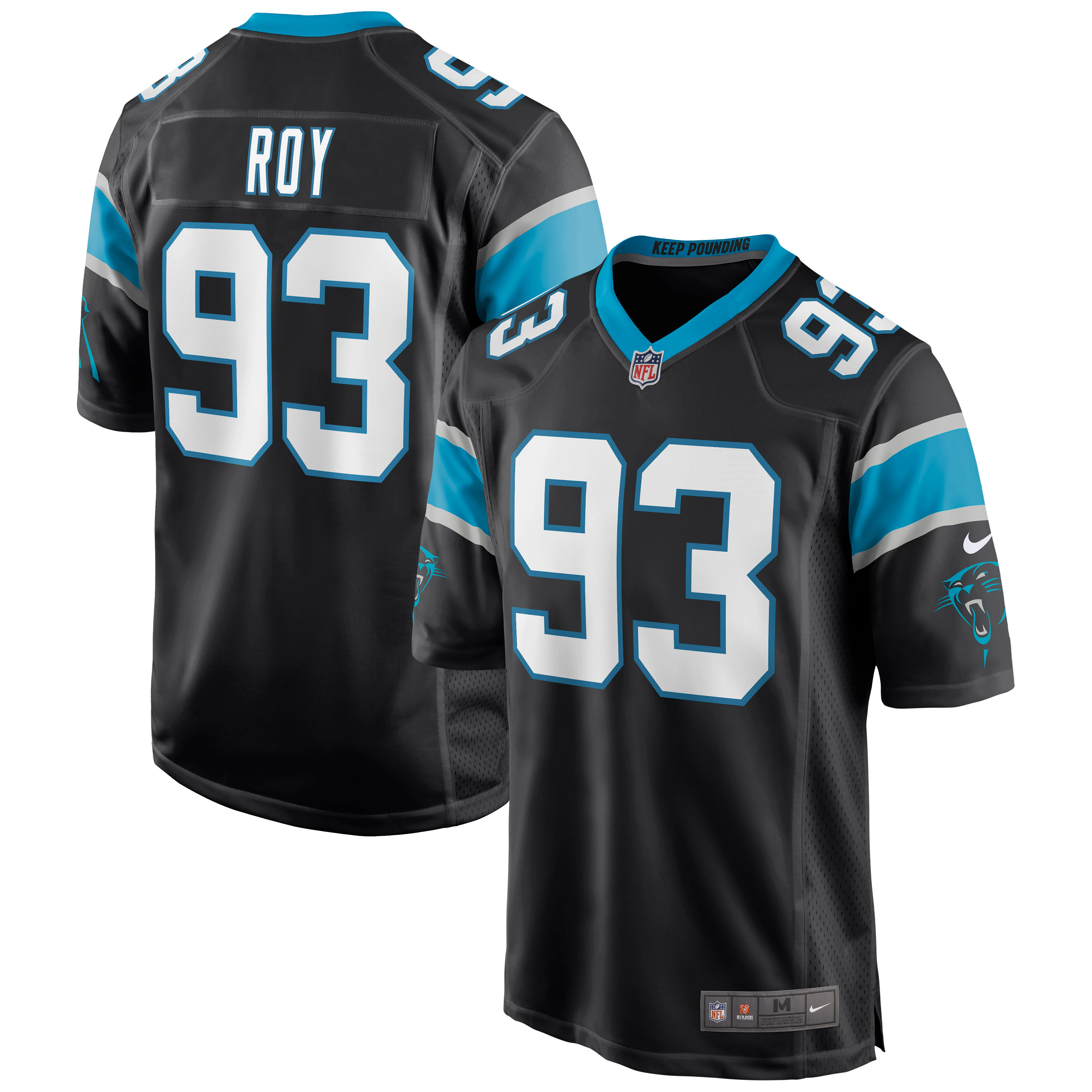 Bravvion Roy Carolina Panthers Nike Game Jersey - Black
