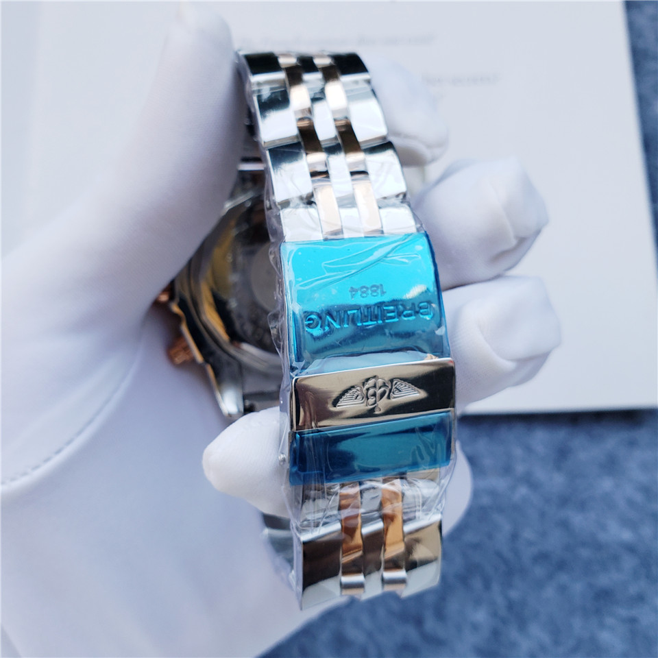 BREITLING Chronomat44 CB0110 K18PG2 tone BLUE Dial Automatic Men’s Watch_879975