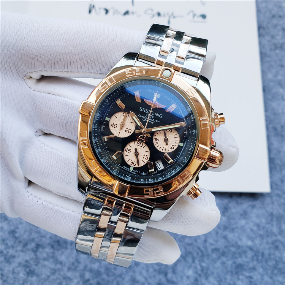 BREITLING Chronomat44 CB0110 K18PG2 tone BLUE Dial Automatic Men’s Watch_879975