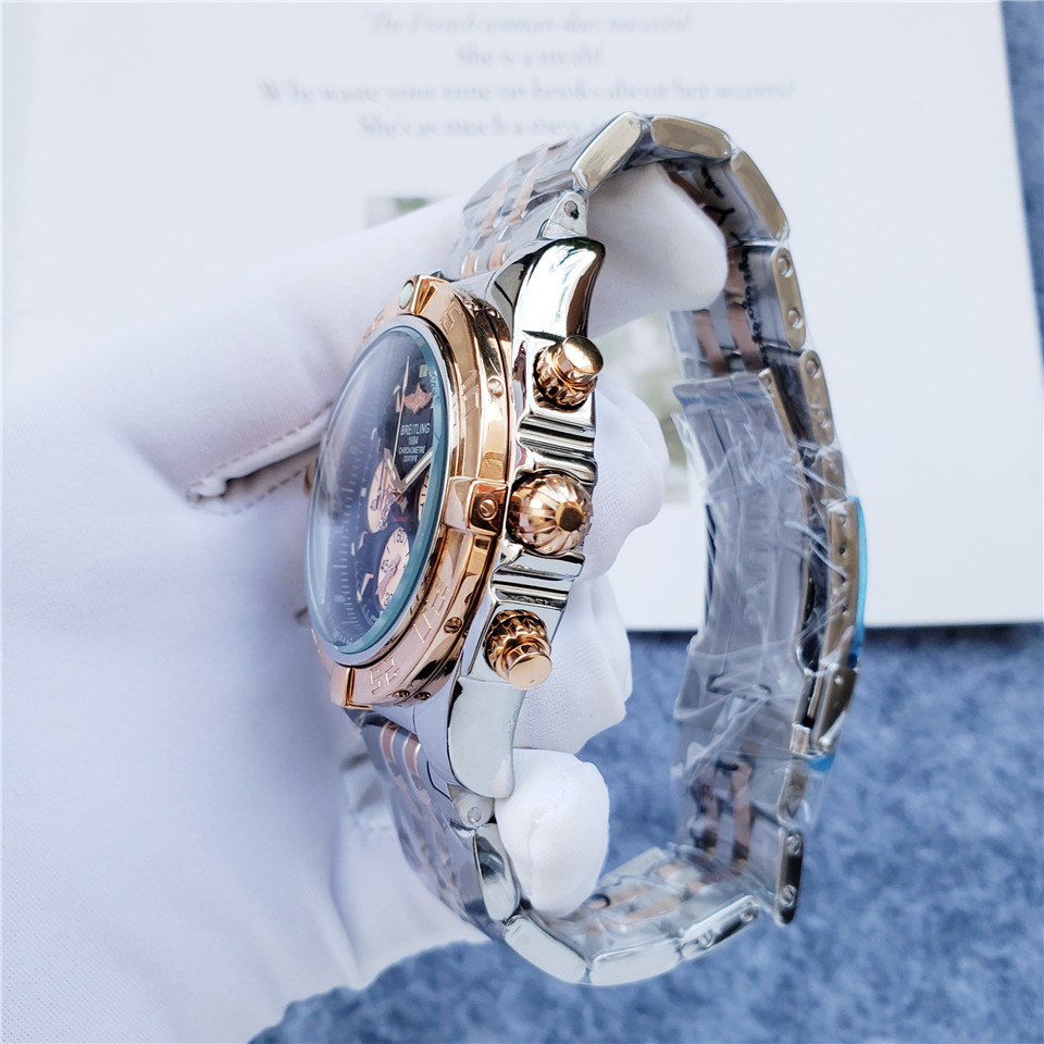 BREITLING Chronomat44 CB0110 K18PG2 tone BLUE Dial Automatic Men’s Watch_879975