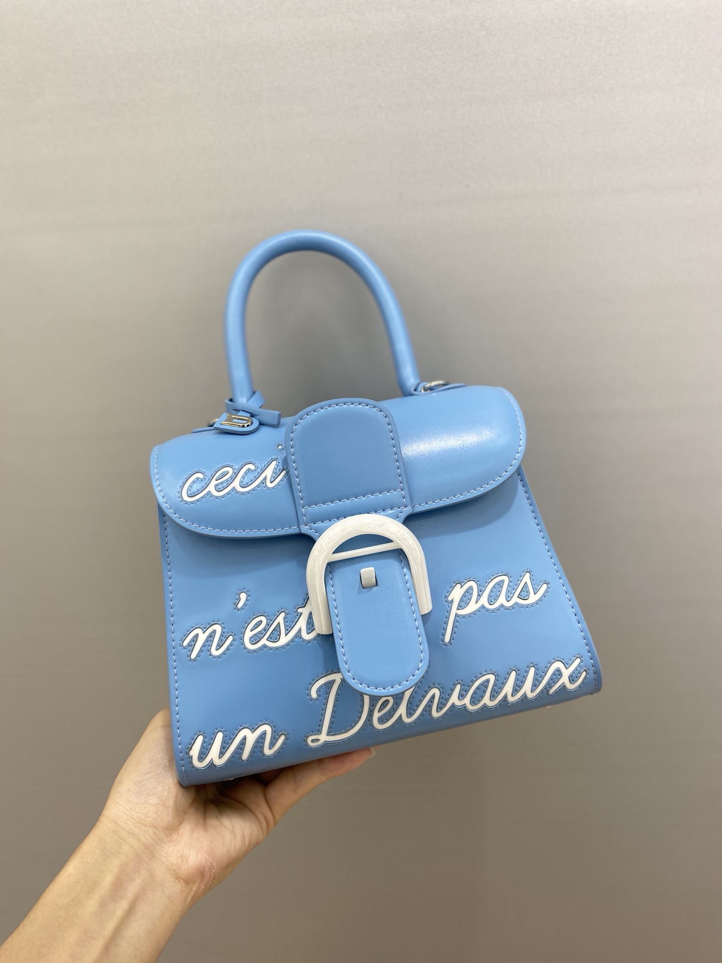 Brillant leather handbag Delvaux BLUE  in Leather -