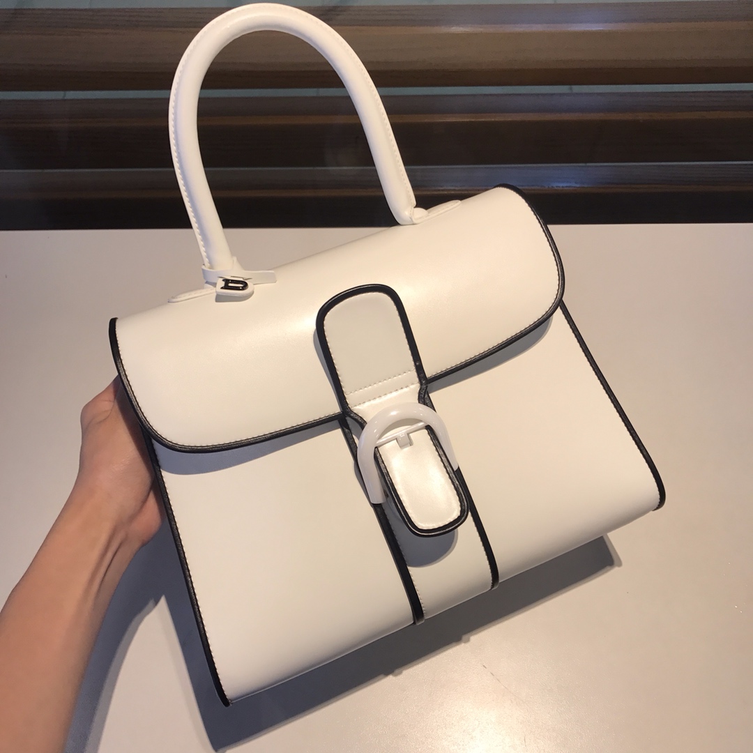 Brillant leather handbag Delvaux White in Leath