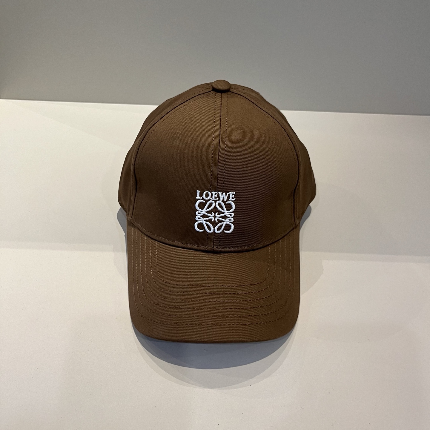 Loewe Brown Cotton Cap - White Logo