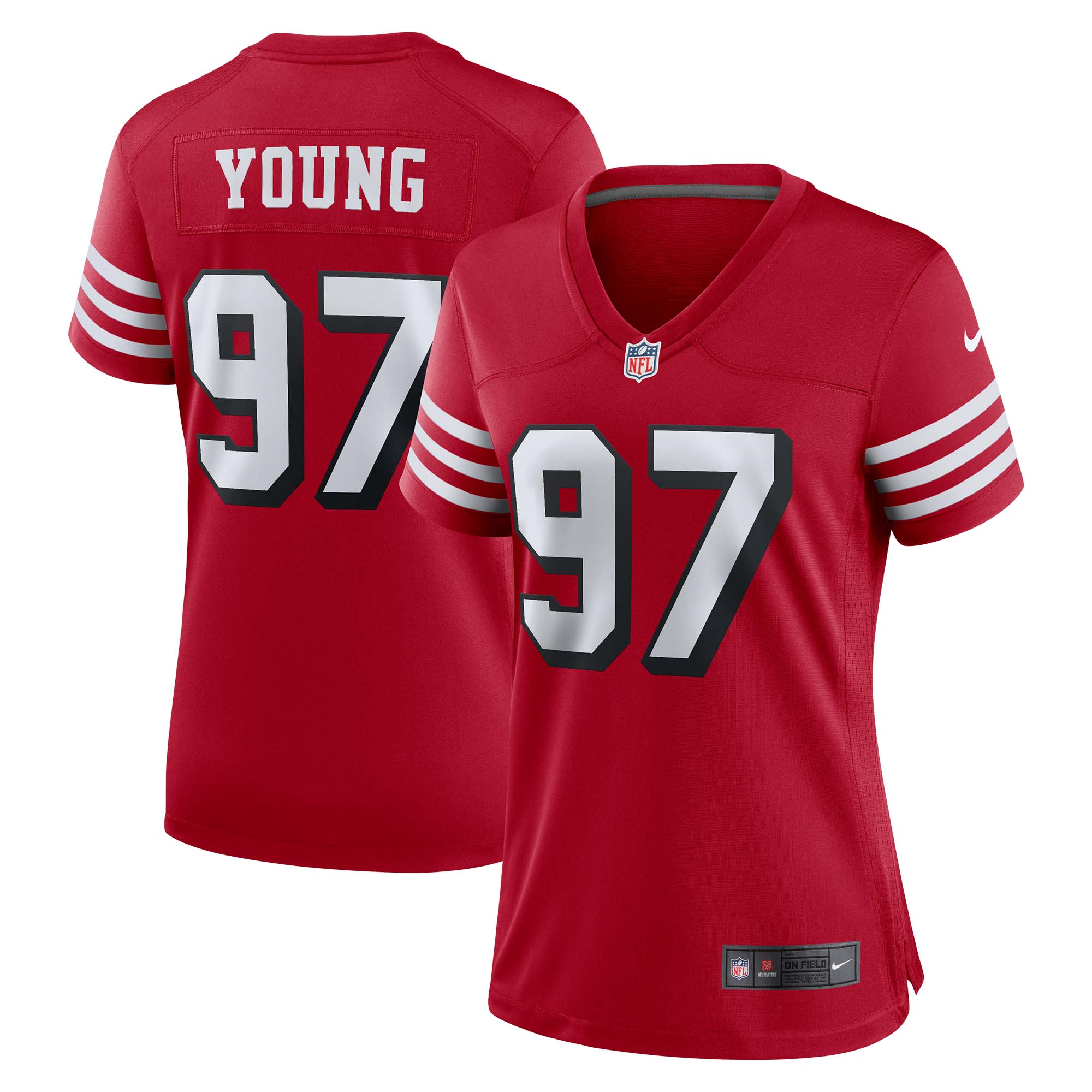 Bryant Young San Francisco  Nike Women's Alternate Game Jersey - Scarlet