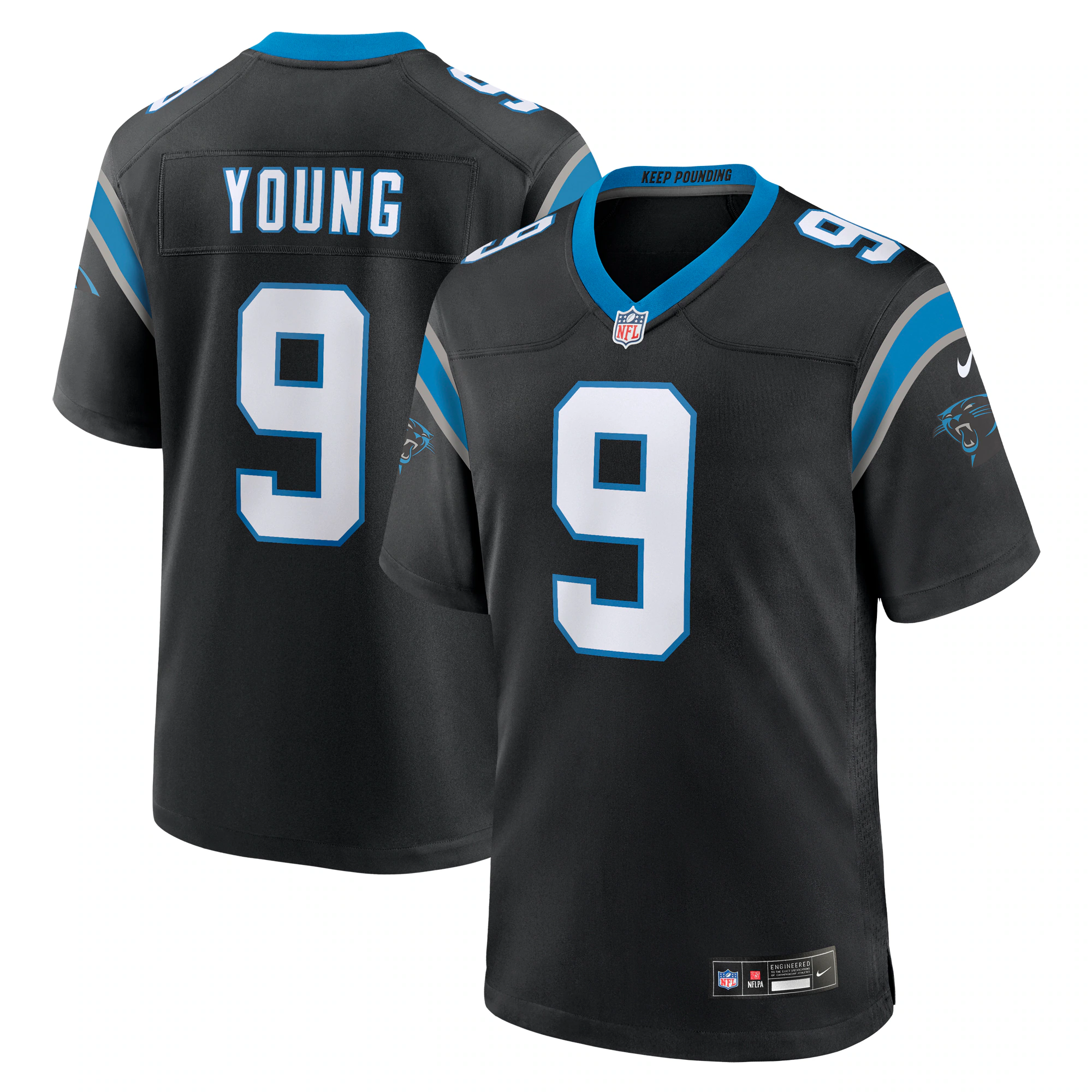 Bryce Young Carolina Panthers Nike Team Game Jersey – Black