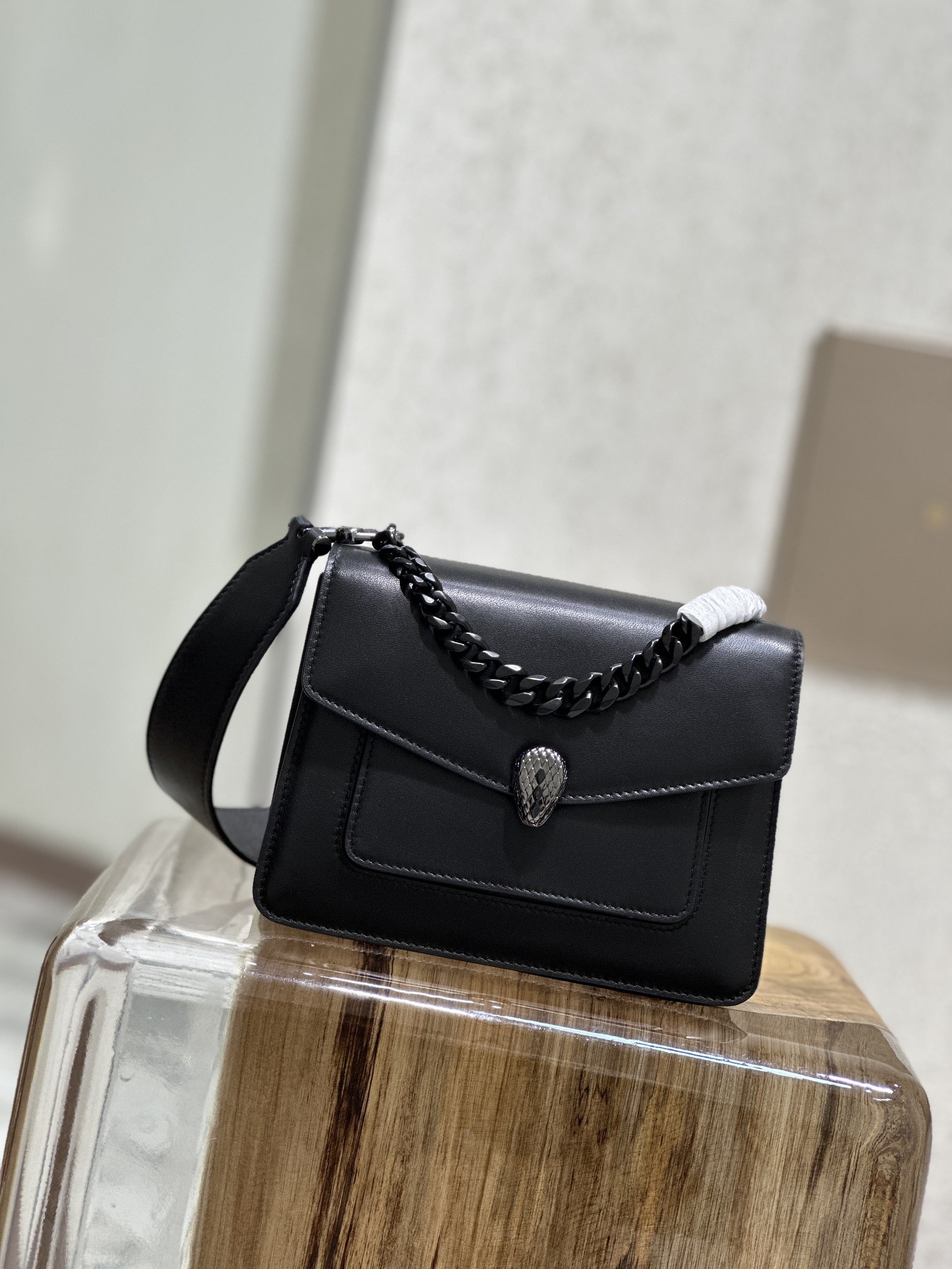 BULGARI SERPENTI FOREVER SHEEPSKIN BLACK HIGH CLASSY