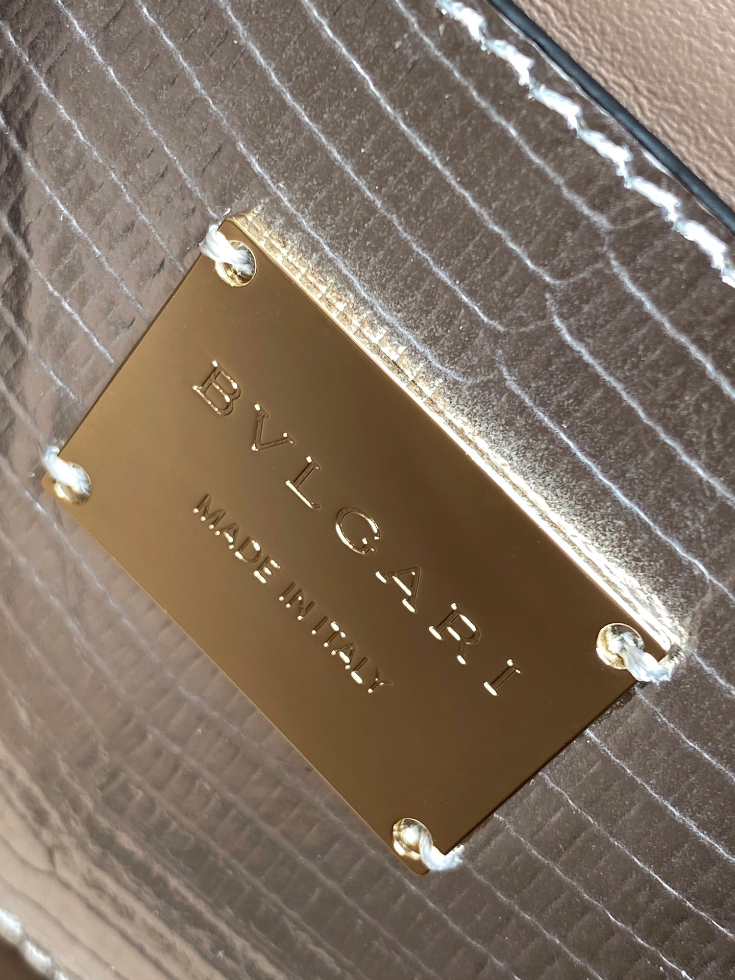 Bulgari Silver Lizard leather Serpenti Forever Crossbody Bag 293341