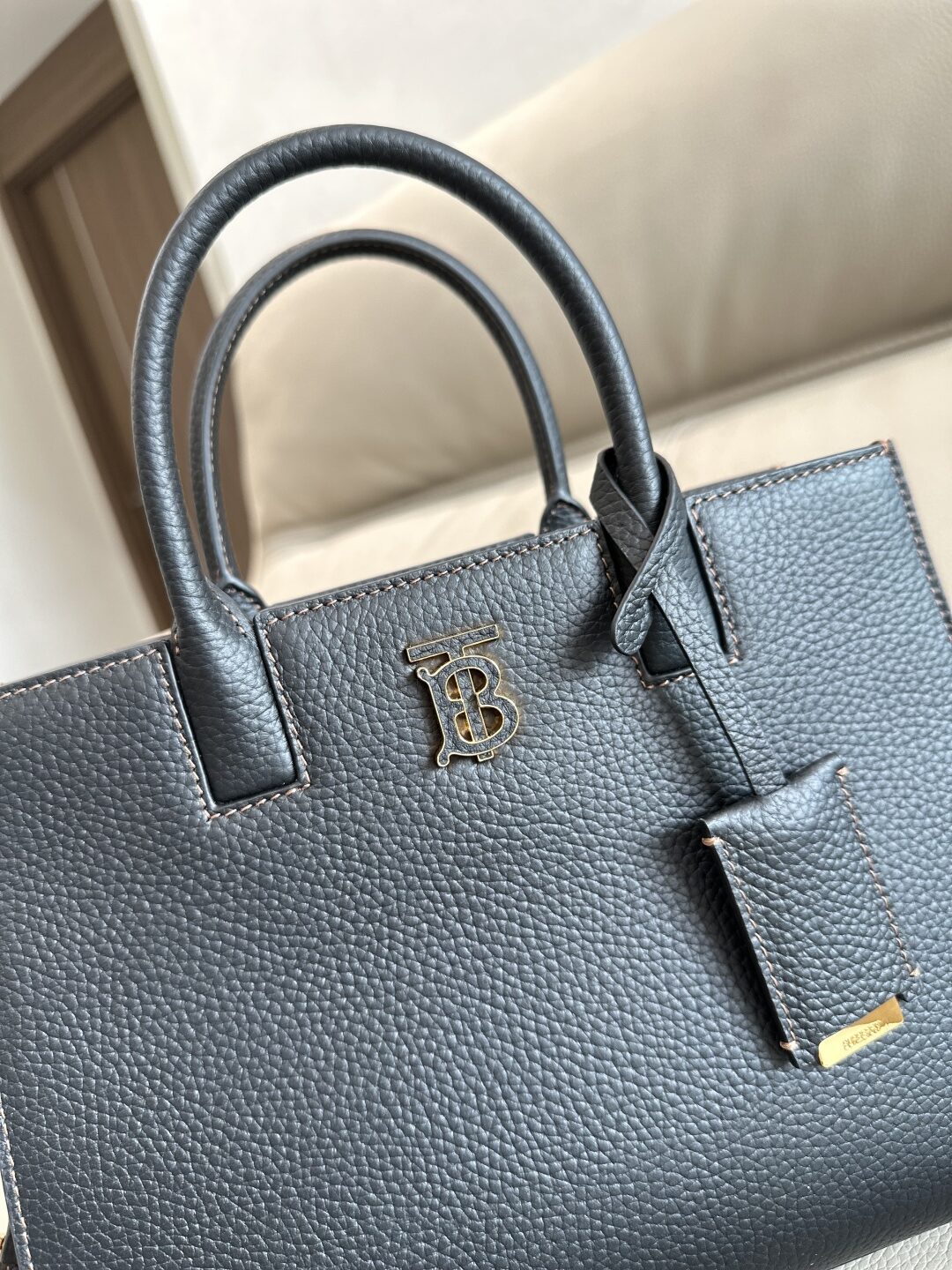 Burberry Black Frances TB Plaque Tote Bag 8072511 | eBa