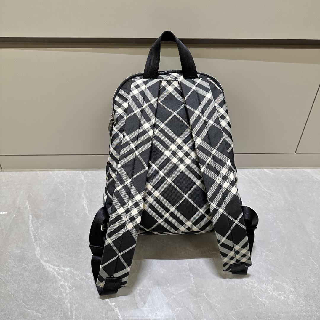 Burberry Black Striped Backpack Bag BBRU009 Burberry  01419