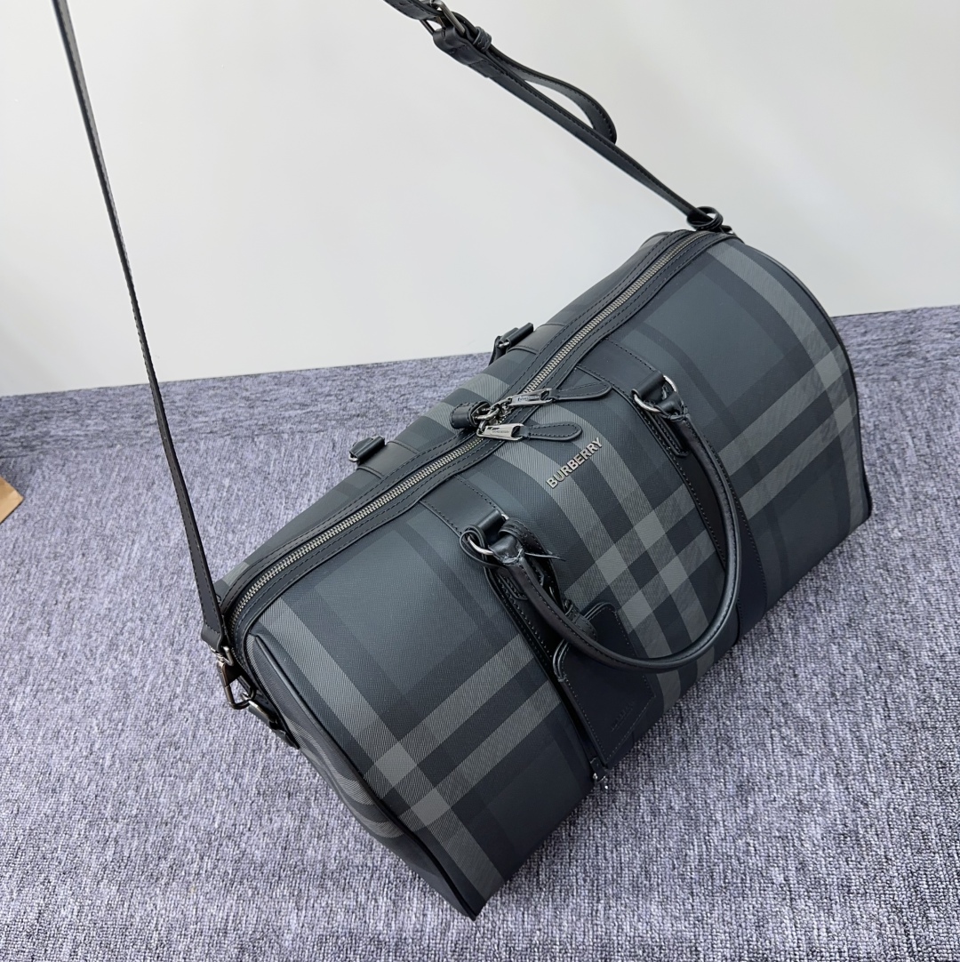 Burberry Boston Holdall in Charcoal - Men, Canvas | Burberry