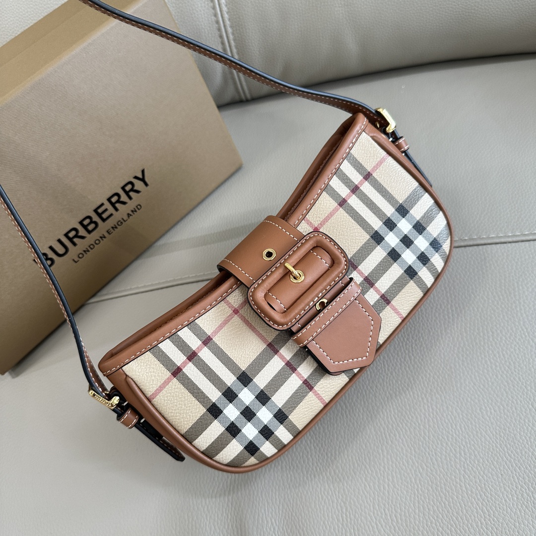 Burberry Briar Coated Canvas Shoulder Bag on SALE