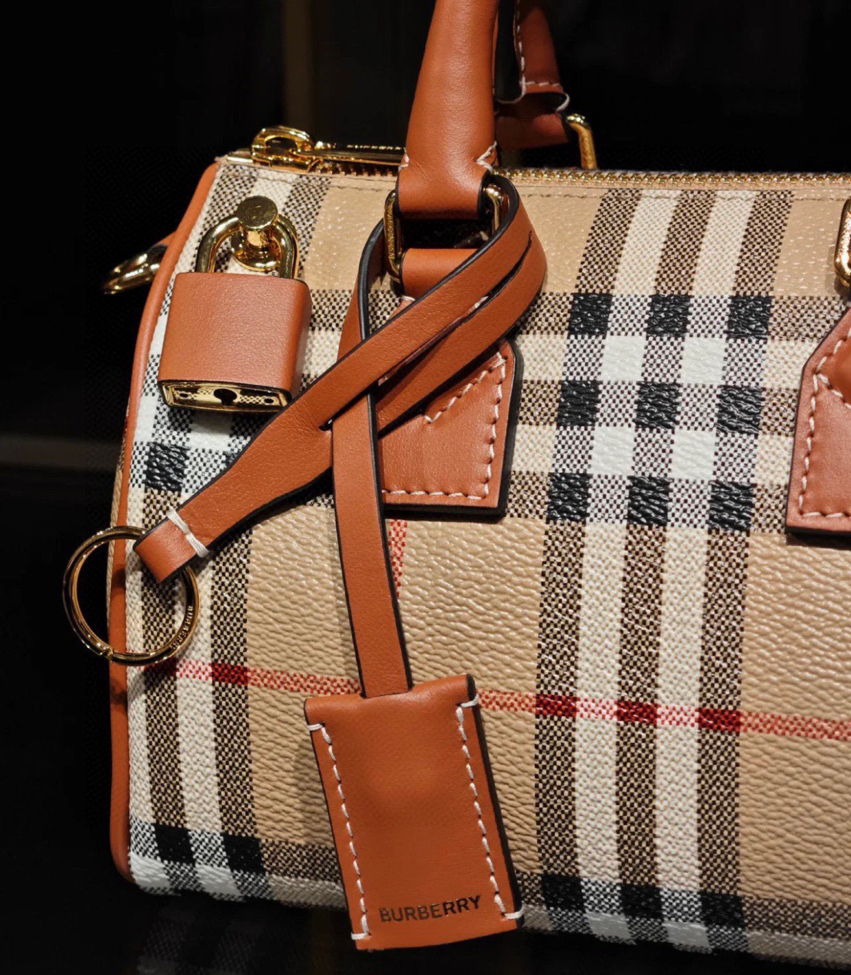Burberry Check Bowling Mini Bag | Neutrals BURBERRY  04779