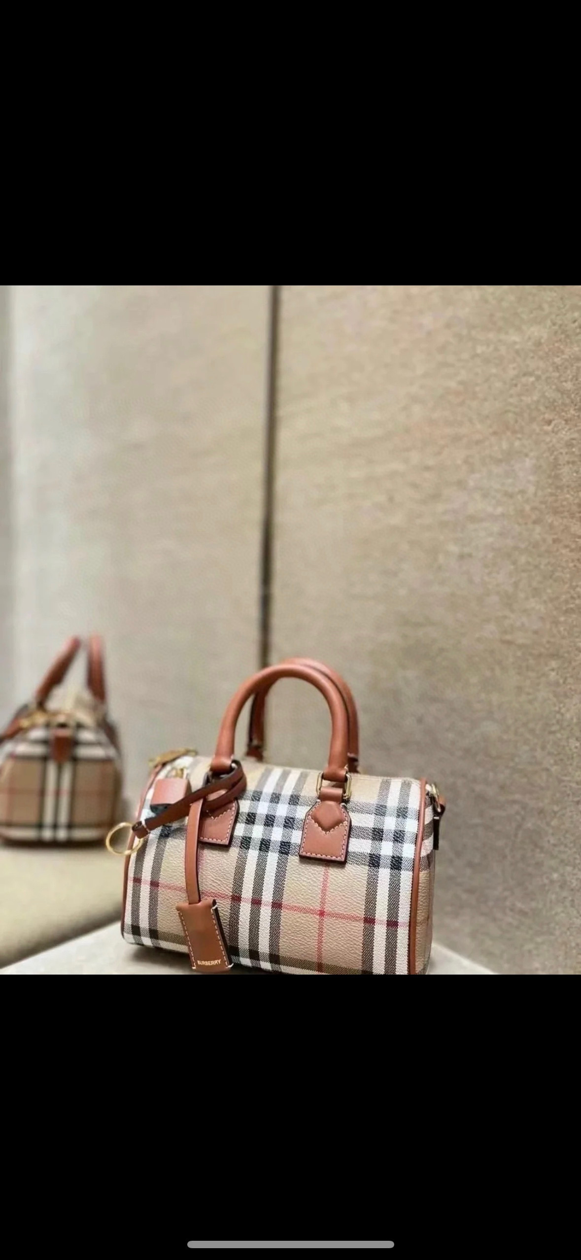 Burberry Check Bowling Mini Bag | Neutrals BURBERRY  04779