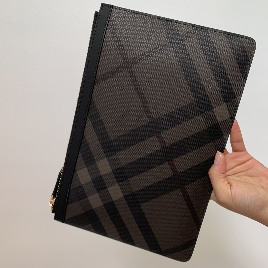 Burberry check-print Clutch Bag | Grey Burberry 02658