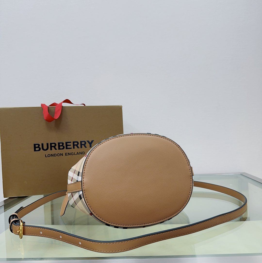 BURBERRY Haymarket Check Colours Small Lorne Bucket