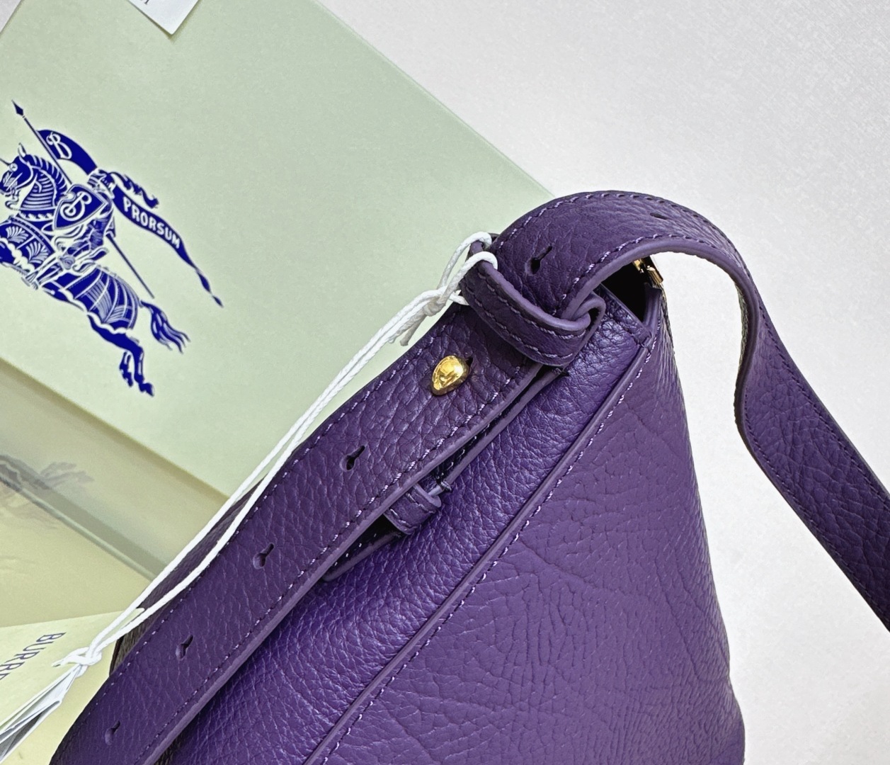 Burberry Knight Small Leather Shoulder Bag | Purple  Burberry 01069