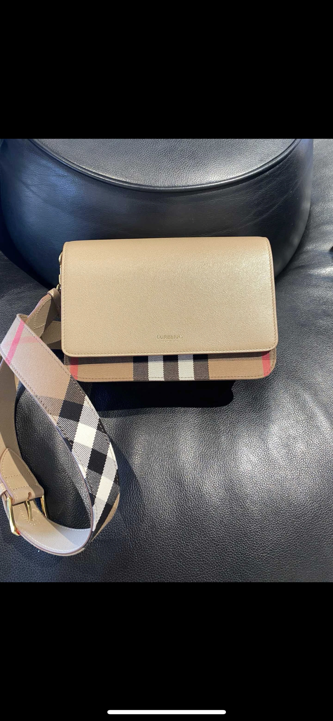 Burberry Leather Crossbody Bag Small w/ Tags - Neutrals