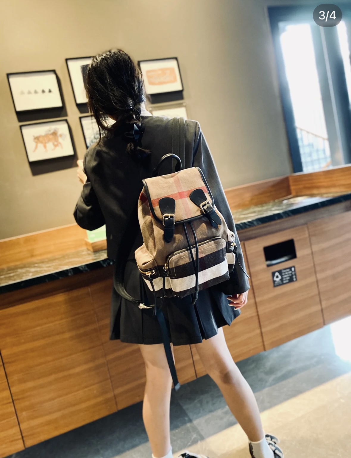 Burberry Medium Canvas Backpack  Burberry  01439