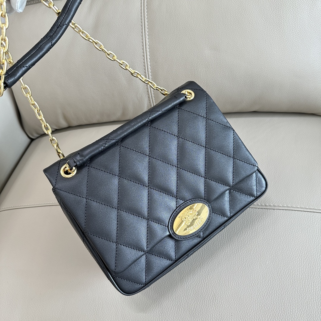 Burberry MEDIUM CHESS LEATHER CROSSBODY BAG -