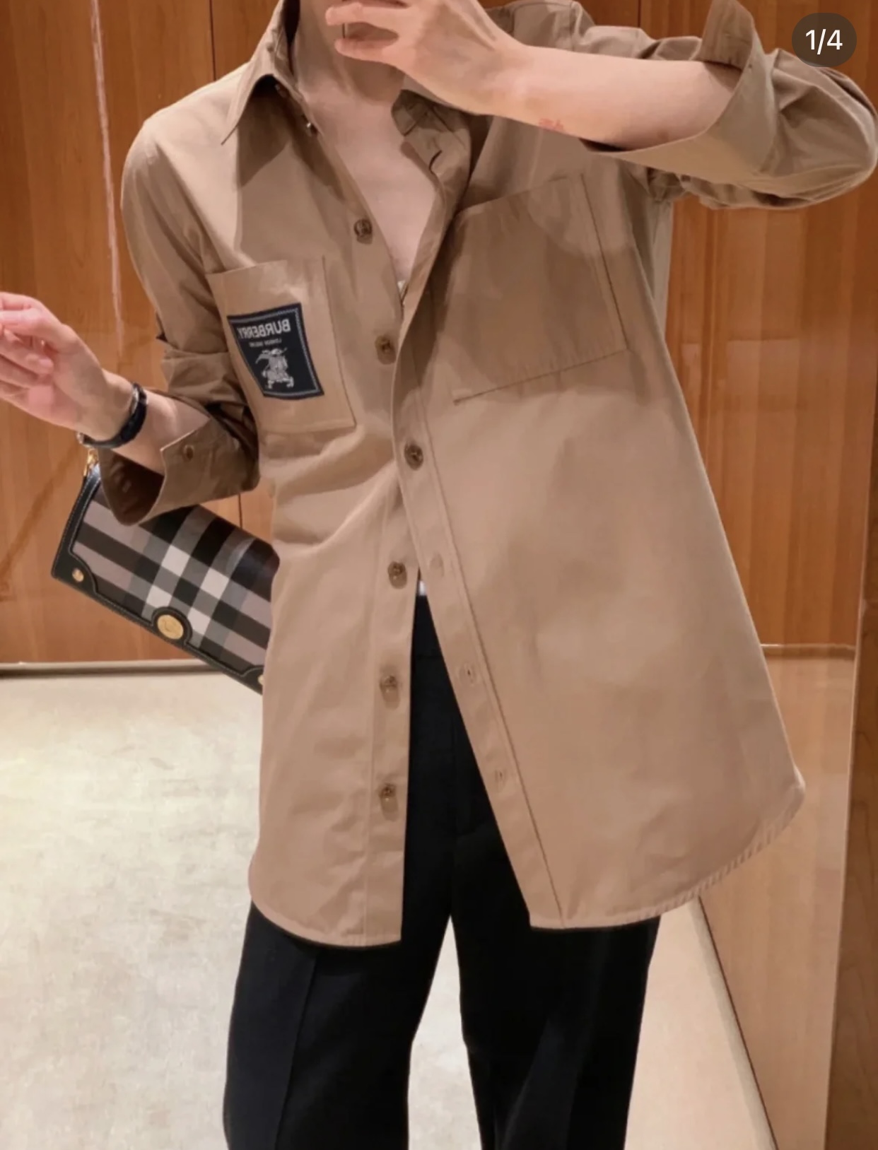 Burberry Medium Note Leather & Vintage Check Crossbody Burberry 00429