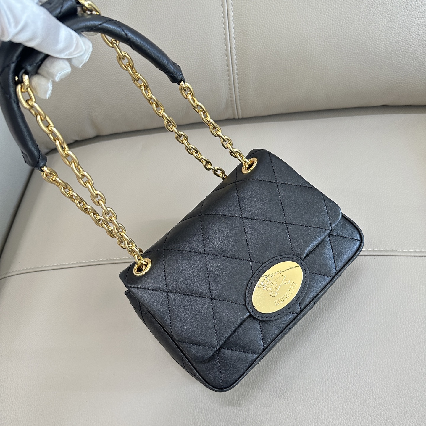 BURBERRY Medium Strand Bag​ in Black -  Women, Leather | Burberry