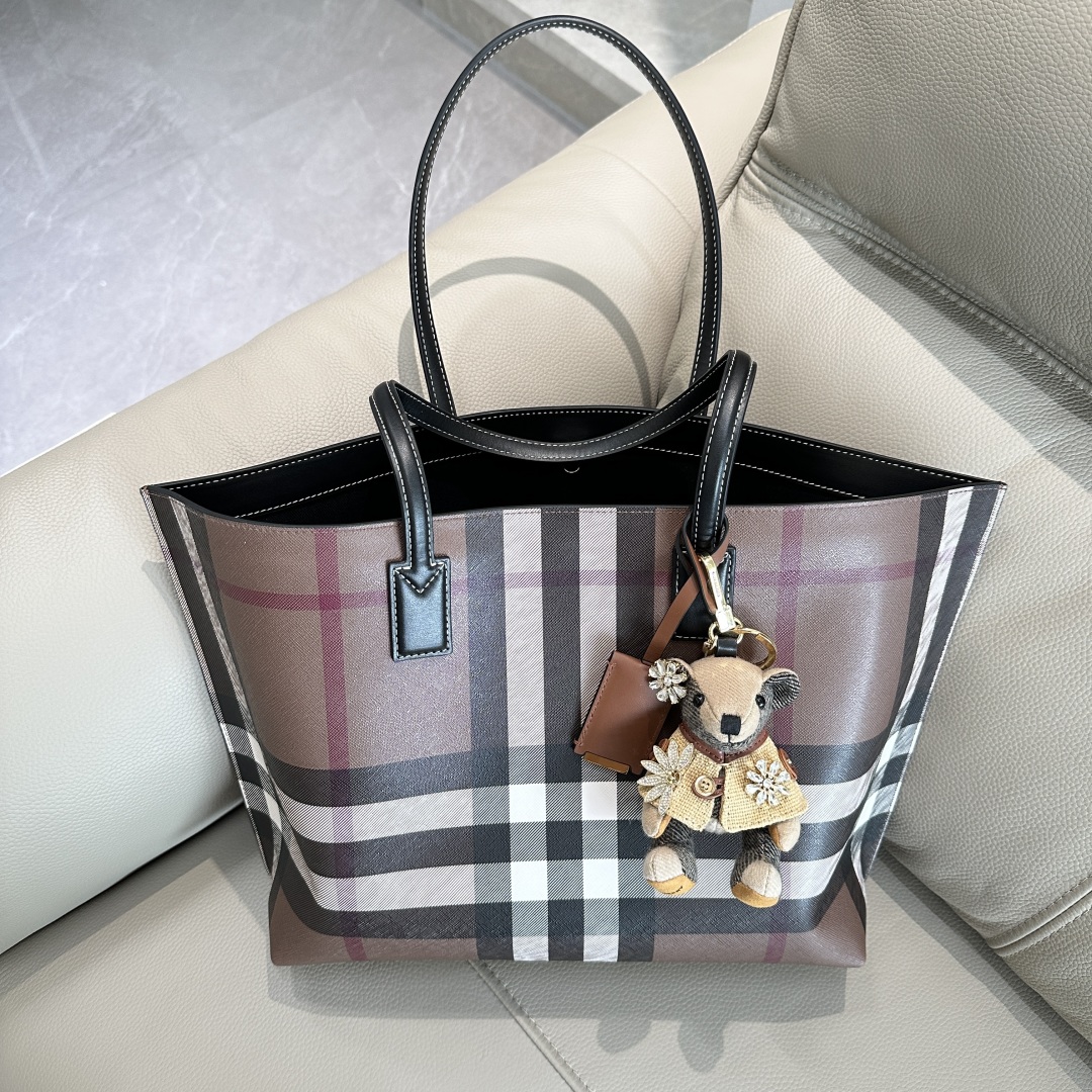 Burberry Medium Vintage Check Tote Bag - Brown Totes,