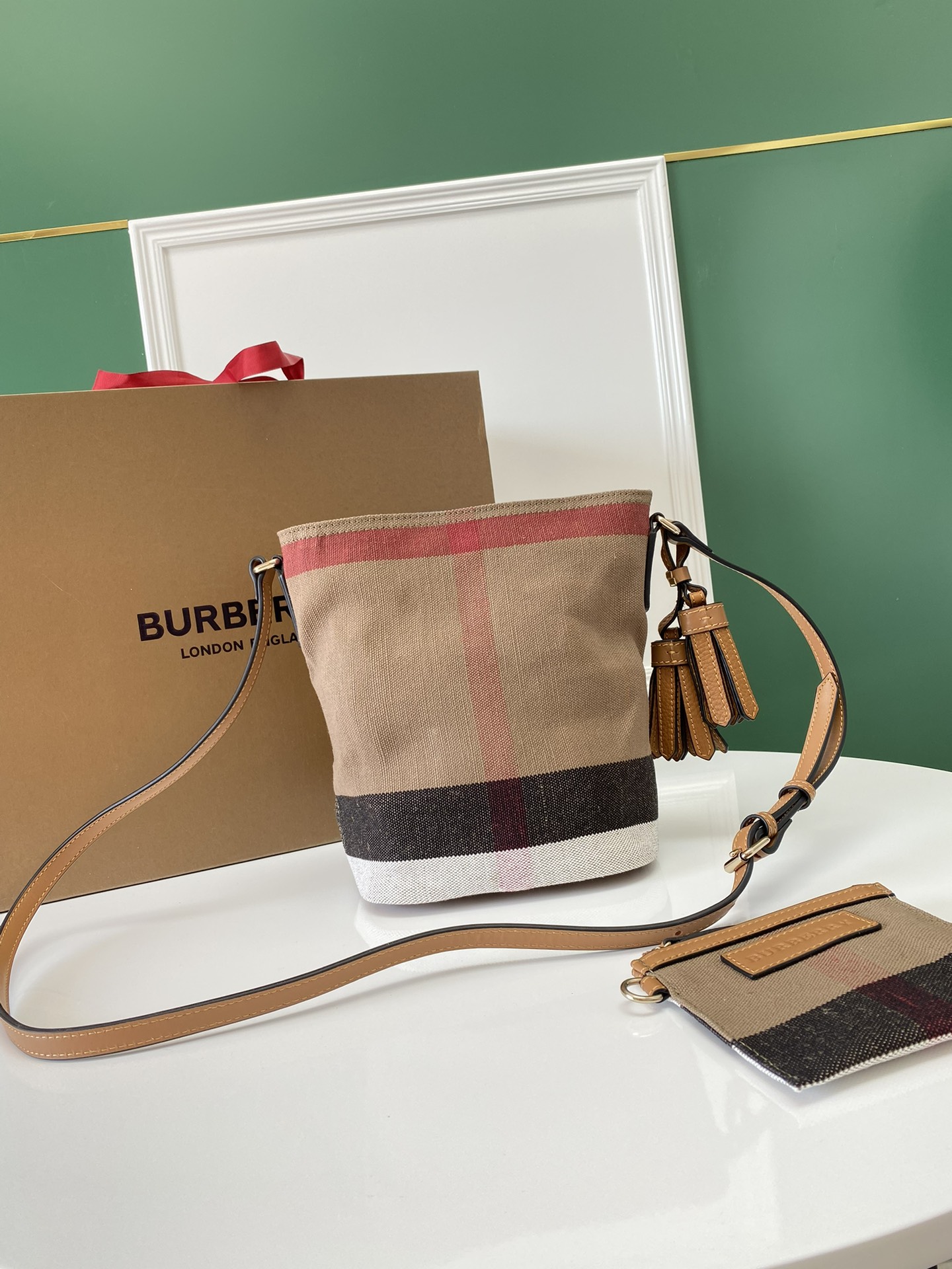 Burberry Mini Ashby Bucket Bag - Brown Bucket Bags, Handba Burberry 02376