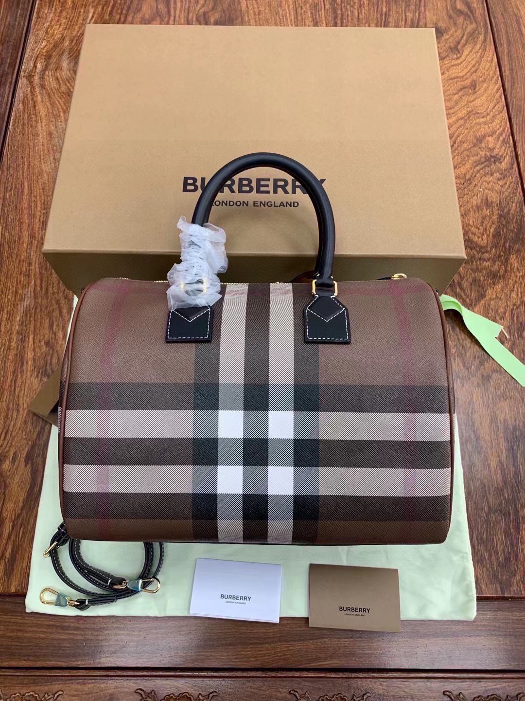 Burberry Mini Check Bowling Bag  BURBERRY  05009