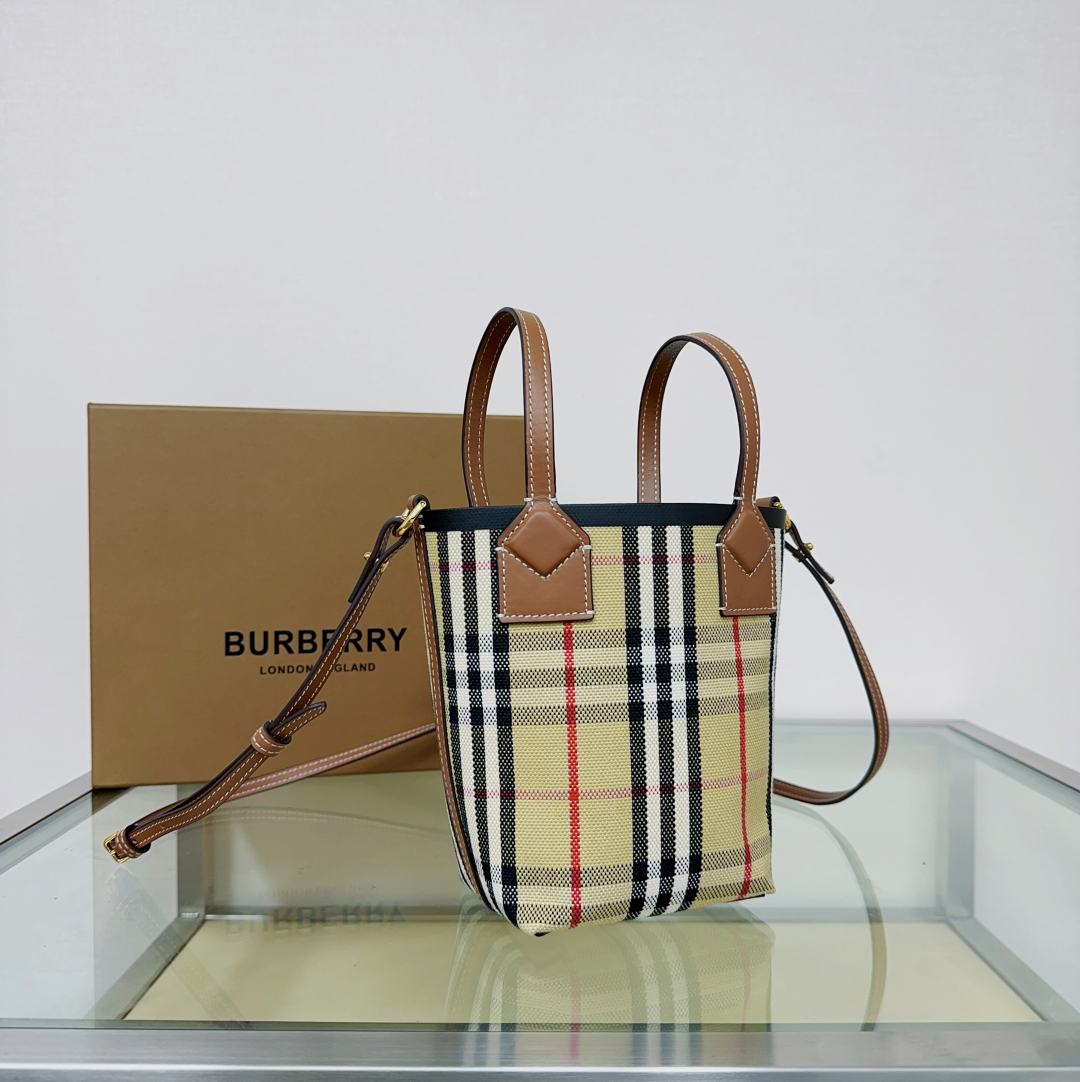 Burberry Mini London Tote and Crossbody Bag 8070461 BURBERRY  00019