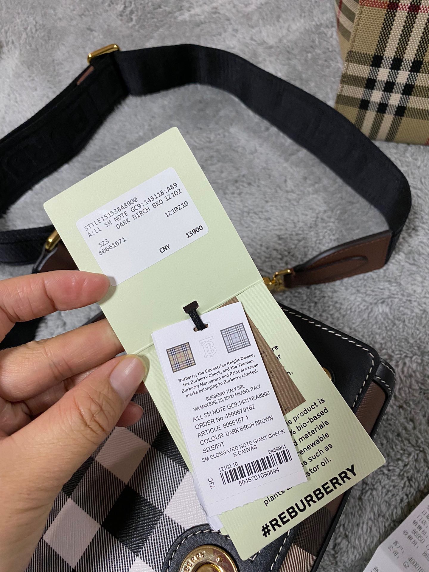 Burberry Note Leather Crossbody Bag | Brown