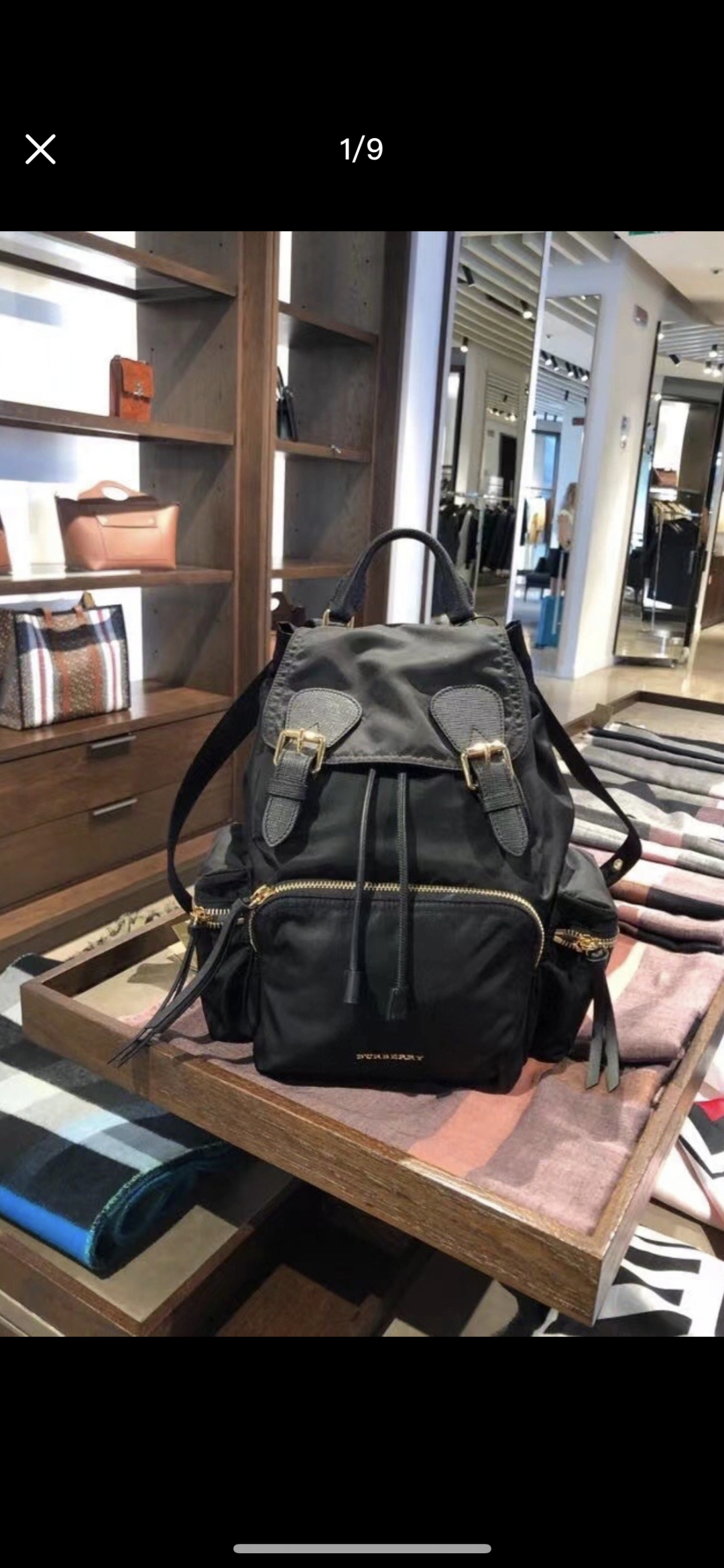 BURBERRY Nylon Medium Crossbody Rucksack Backpac