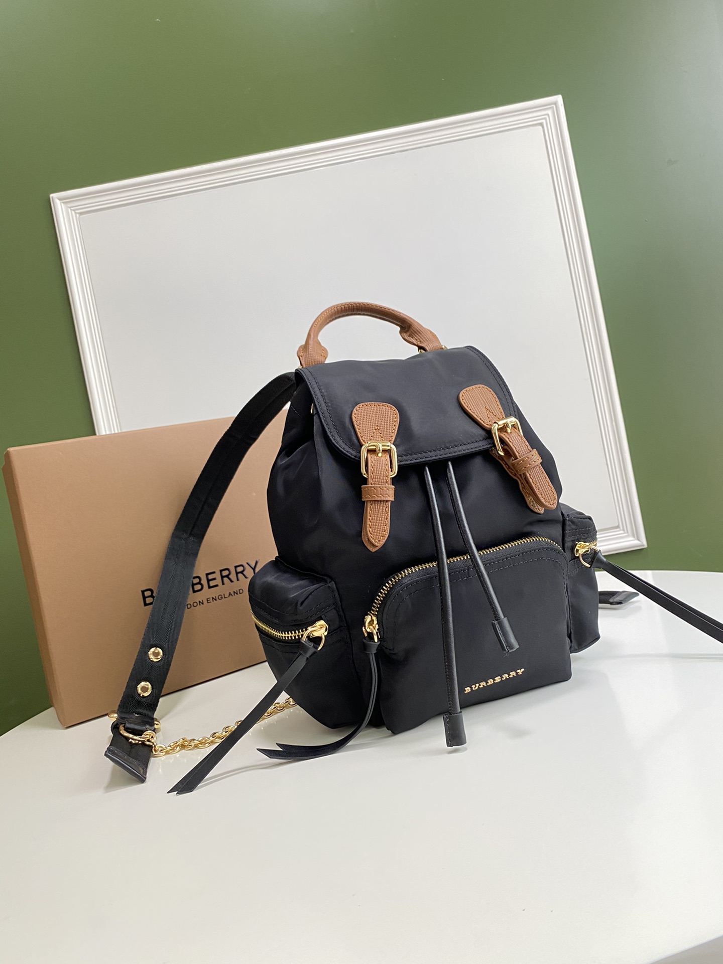 BURBERRY Nylon Small Rucksack Backpack Black