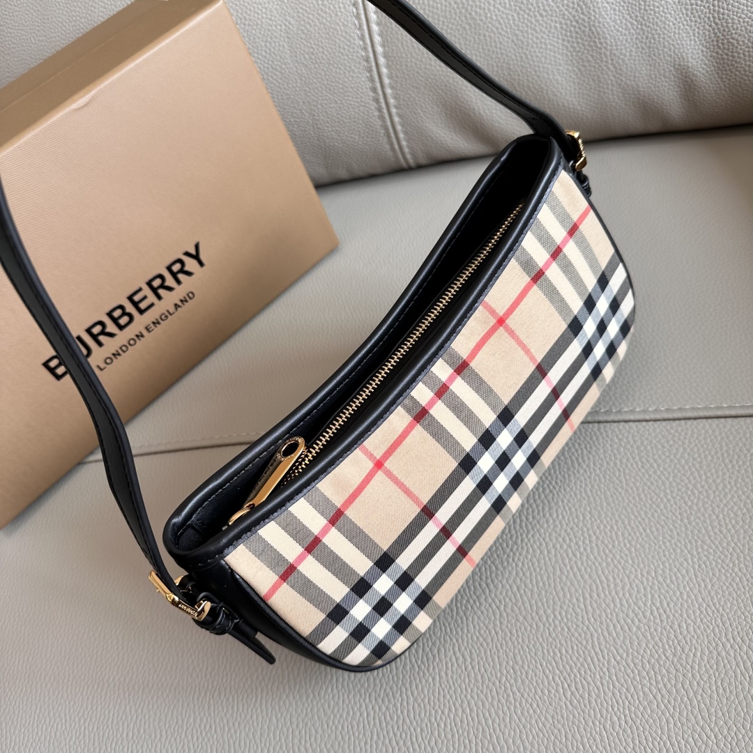 BURBERRY Olympia Vintage Check Coated Canvas Beige