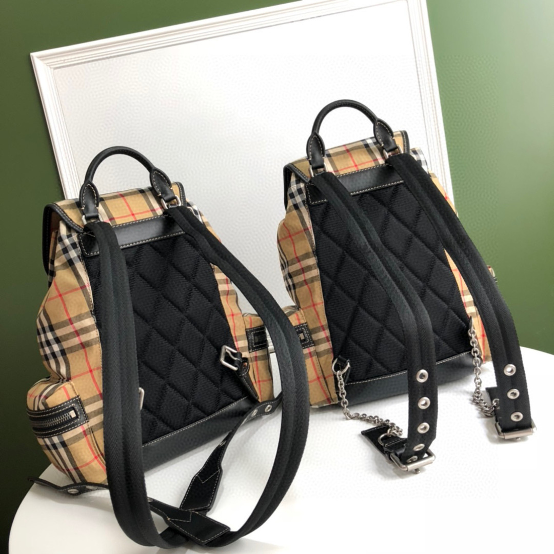 Burberry Rucksack Backpack Vintage Check Nylon Medium