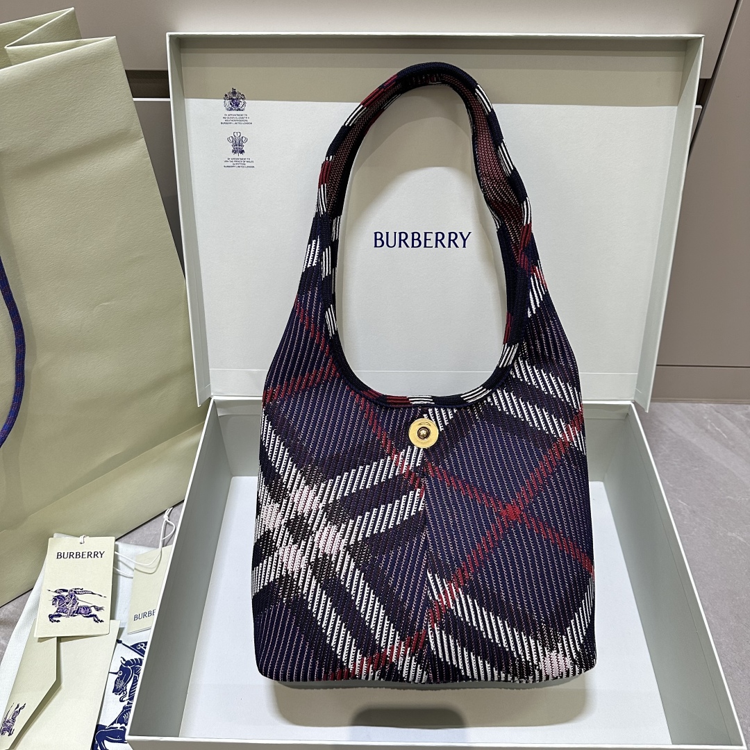 Burberry Small Check Shoulder Bag | Blue Burberry 01298