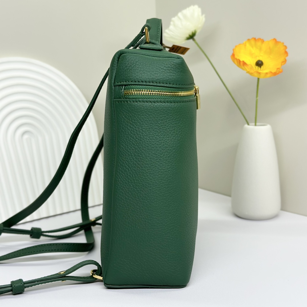 Buy Loro Piana green Extra Pocket L23.5 Backpack in Calfskin Leather for Women