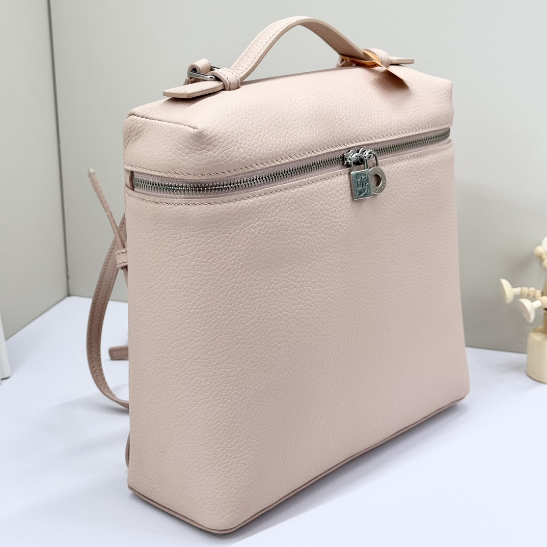 Buy Loro Piana pink Extra Pocket L23.5 Backpack in Calfskin Leather for Women
