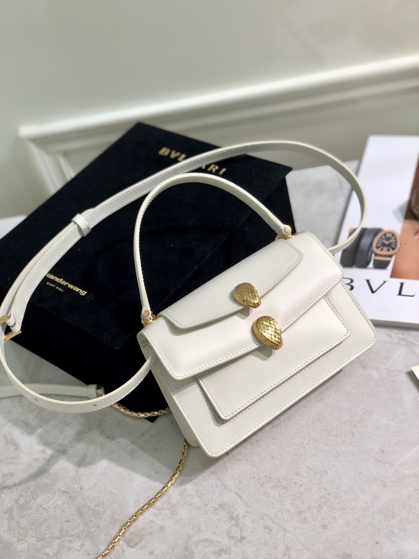 Bvlgari Alexander Wang Convertible Belt Bag Leather Small Neutral 887351