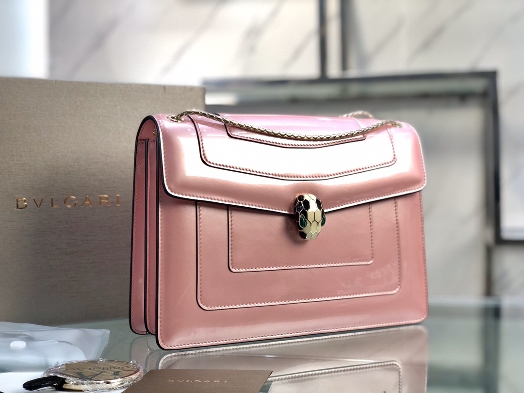 Bvlgari Galuchat Serpenti Forever Crossbody in Red