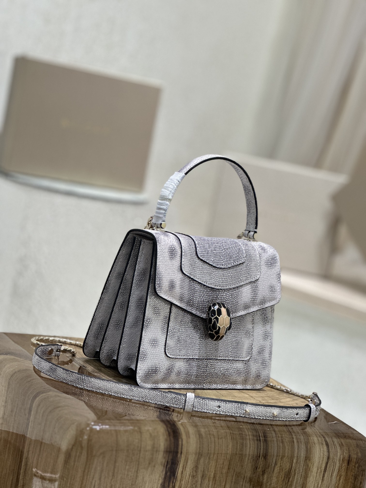 Bvlgari Karung Top Handle Bag - Metallic Handle Bags