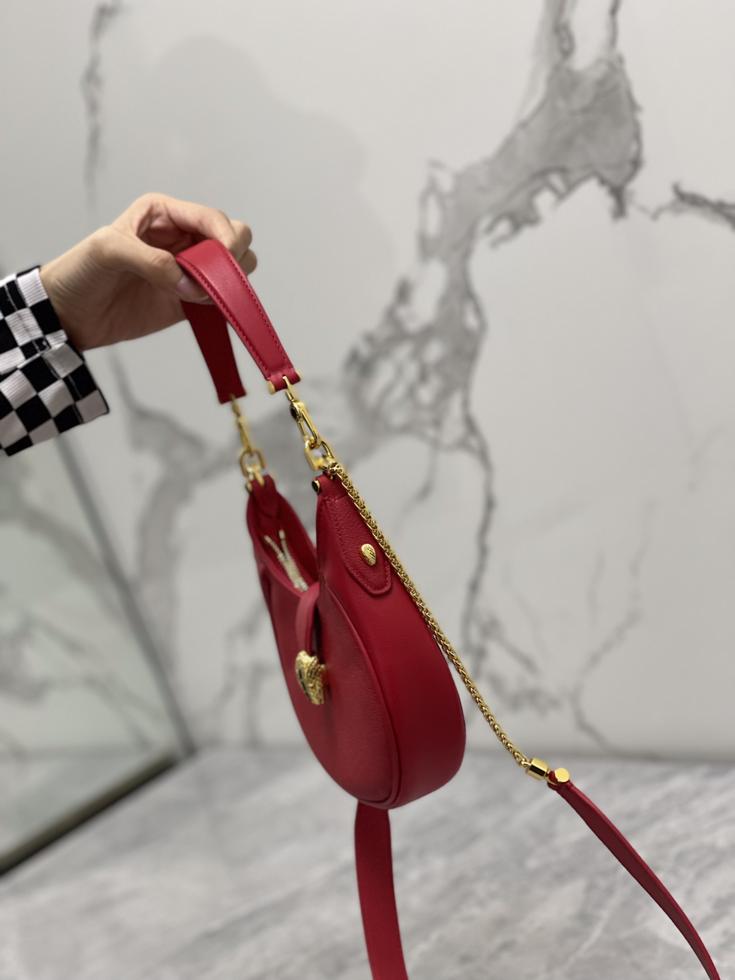 Bvlgari Leather Micro Serpenti Ellipse Bag w/ Tags - Red Mini