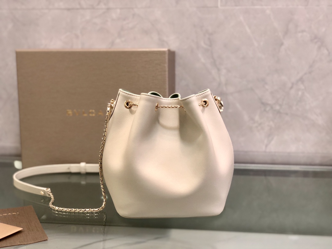 Bvlgari Leather Serpenti Bucket Bag - Neutrals Bucket Bags, Handbags - BUL52875