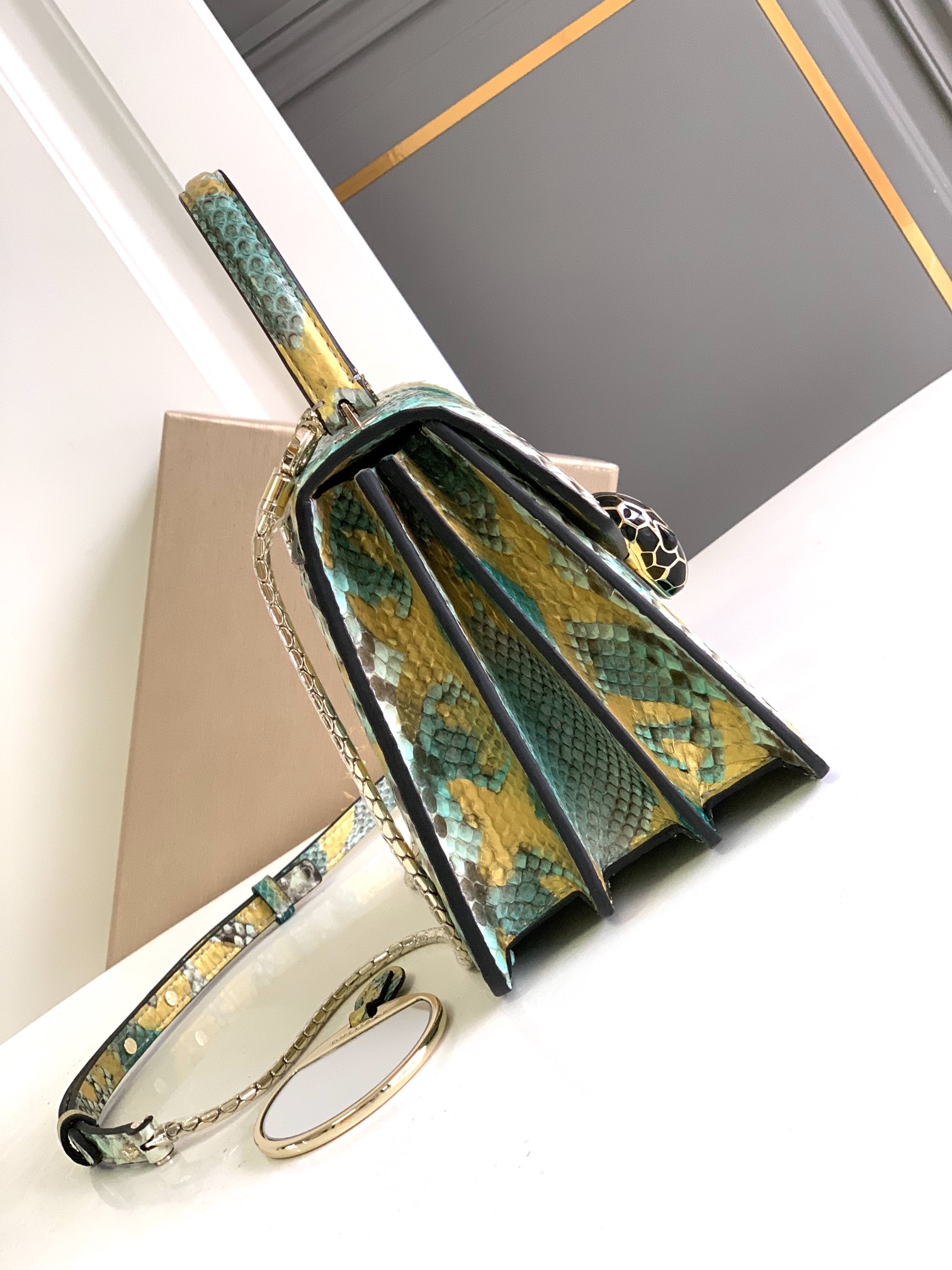 Bvlgari Multicolor Python Small Serpenti Forever Shoulder Bvlgari  00129