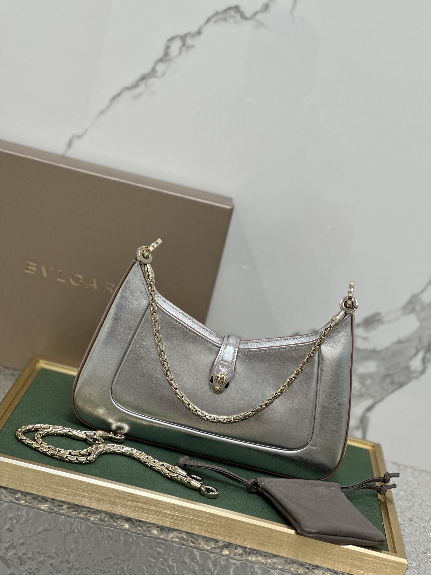 Bvlgari- Serpenti Baia Shoulder Bag - Golden Money